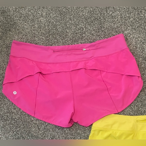 2 pairs lululemon athletica speed up shorts size 14 - Picture 2 of 7